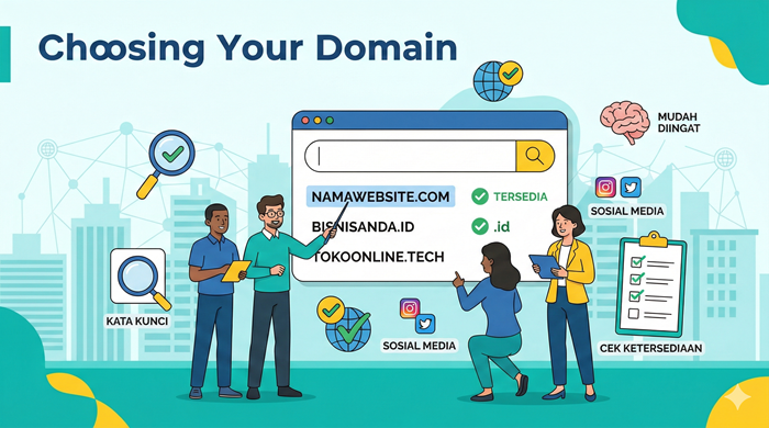 7 Tips Memilih Nama Domain yang Profesional dan Mudah Diingat